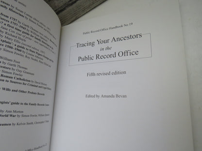 Tracing Your Ancestors In The Public Records Office Edited By Amanda Bevan 1999