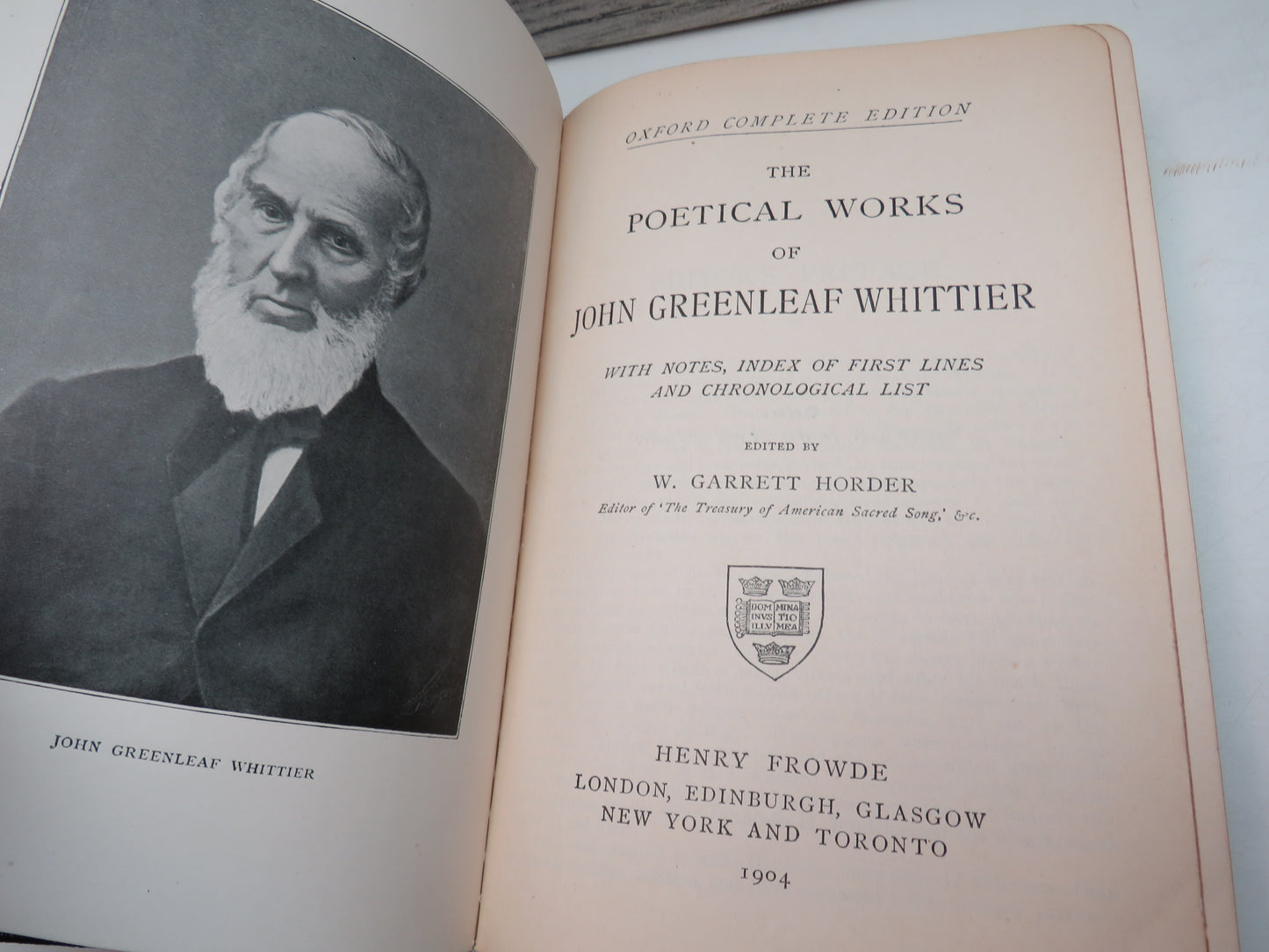 The Poetical Works of John Greenleaf Whittier 1904