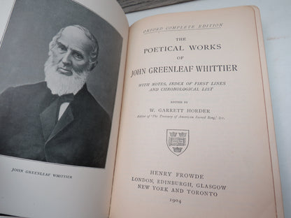 The Poetical Works of John Greenleaf Whittier 1904