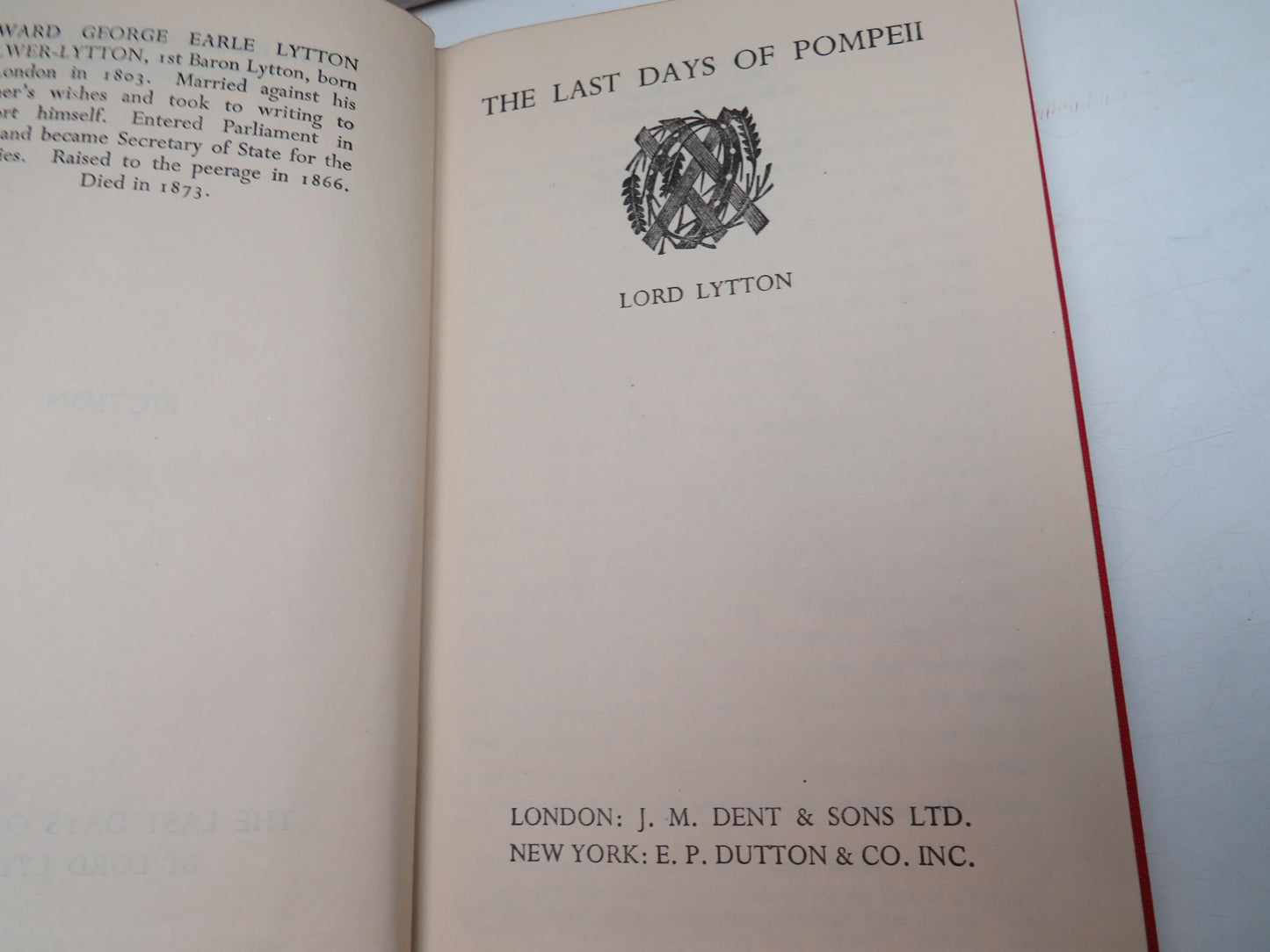 The Last Days of Pompeii By Lord Lytton 1948