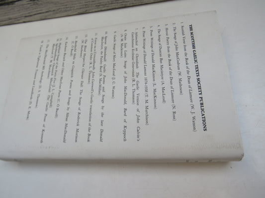 Tuath Is Tighearna Tenants and Landlords An Anthology of Gaelic Poetry of Social and Political Protest From The Clearances To The Land Agitation (1800-1890) Edited By Donald E. Meek