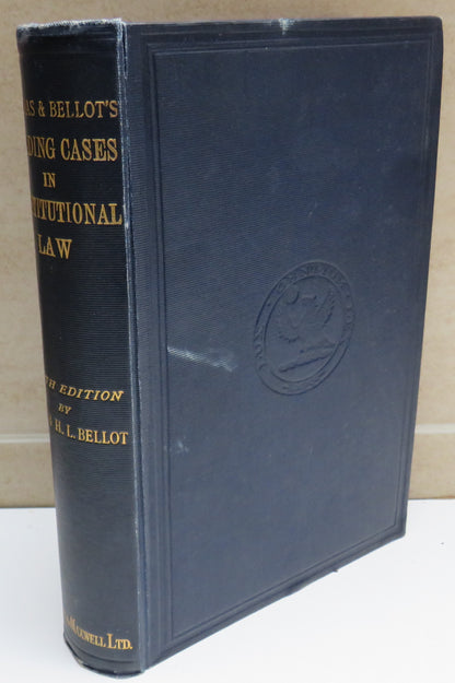 Thomas & Bellot's Leading Classes In Constitutional Law by Hugh H.L. Bellot 1927 book image 2