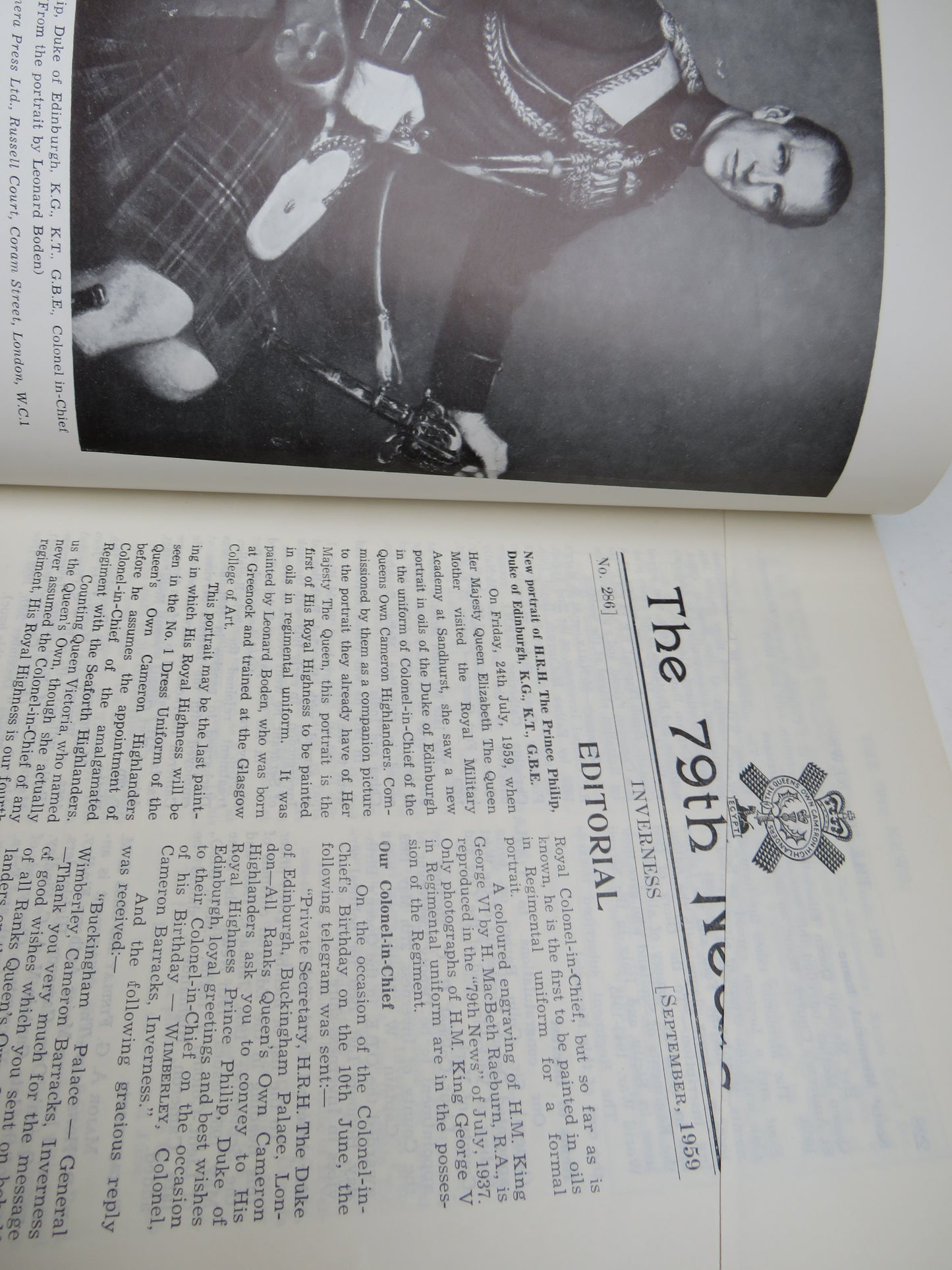 The Queen's Own Cameron Highlanders The 79th News - September 1959