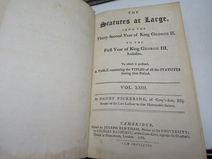 The Statutes At Large From King George II Vol XIX, XX, XXI XXII, XXIII  1765, 1766 book image 9