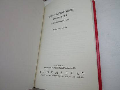 Titles and Forms of Address A Guide To Correct Use 2016