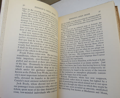 Edison's Open Door, The Life Story of Thomas A. Edison, A Great Individualist, by Alfred O. Tate, 19 book image 4
