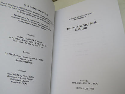 The Perth Guildry Book 1452-1601 Scottish Record Society New Series 19