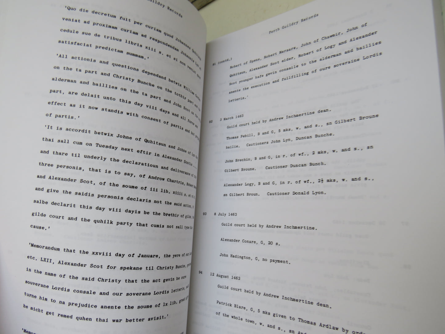 The Perth Guildry Book 1452-1601 Scottish Record Society New Series 19