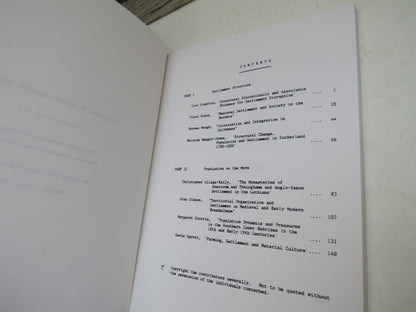 Settlement and Society in Scotland Migration Colonisation and Integration 1988