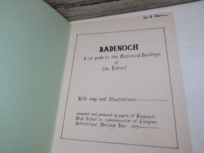 Badenoch A Car Guide To The Historical Buildings of the District 1975