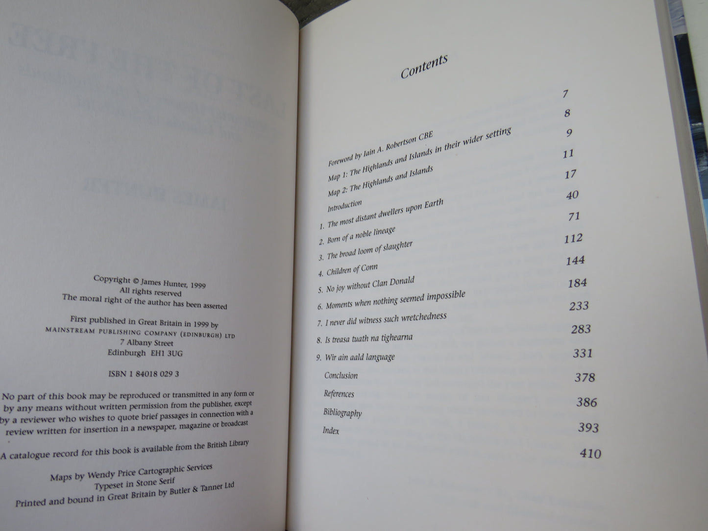 Last Of The Free A Millennial History of the Highlands and Islands of Scotland By James Hunter 1999