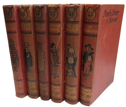 Punch Library Of Humour 6 Volumes Inc Punch At The Seaside, In Wig & Gown, Book of Sports, Scottish  book front cover