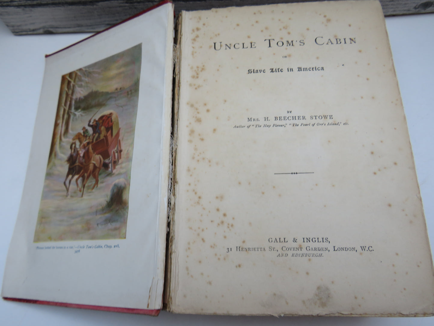Uncle Tom's Cabin Or Slave Life In America By Mrs. H. Beecher Stowe