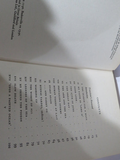 Alone Through The Roaring Forties By Vito Dumas Translated By Captain Raymond Johnes 1960, Vintage E book image 3