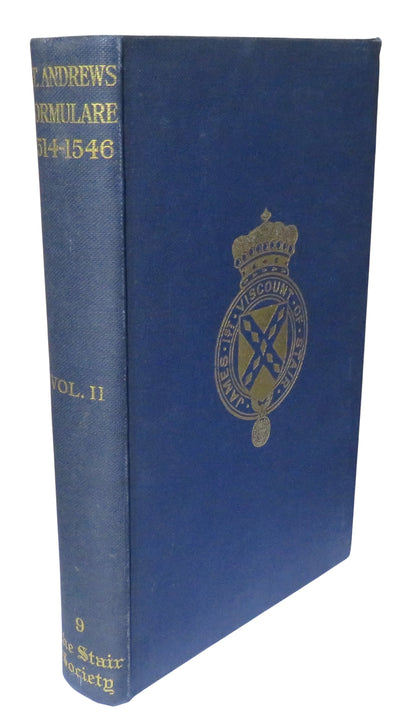 St. Andrews Formulare 1514-1546 Volume II The Stair Society 1944 book front cover