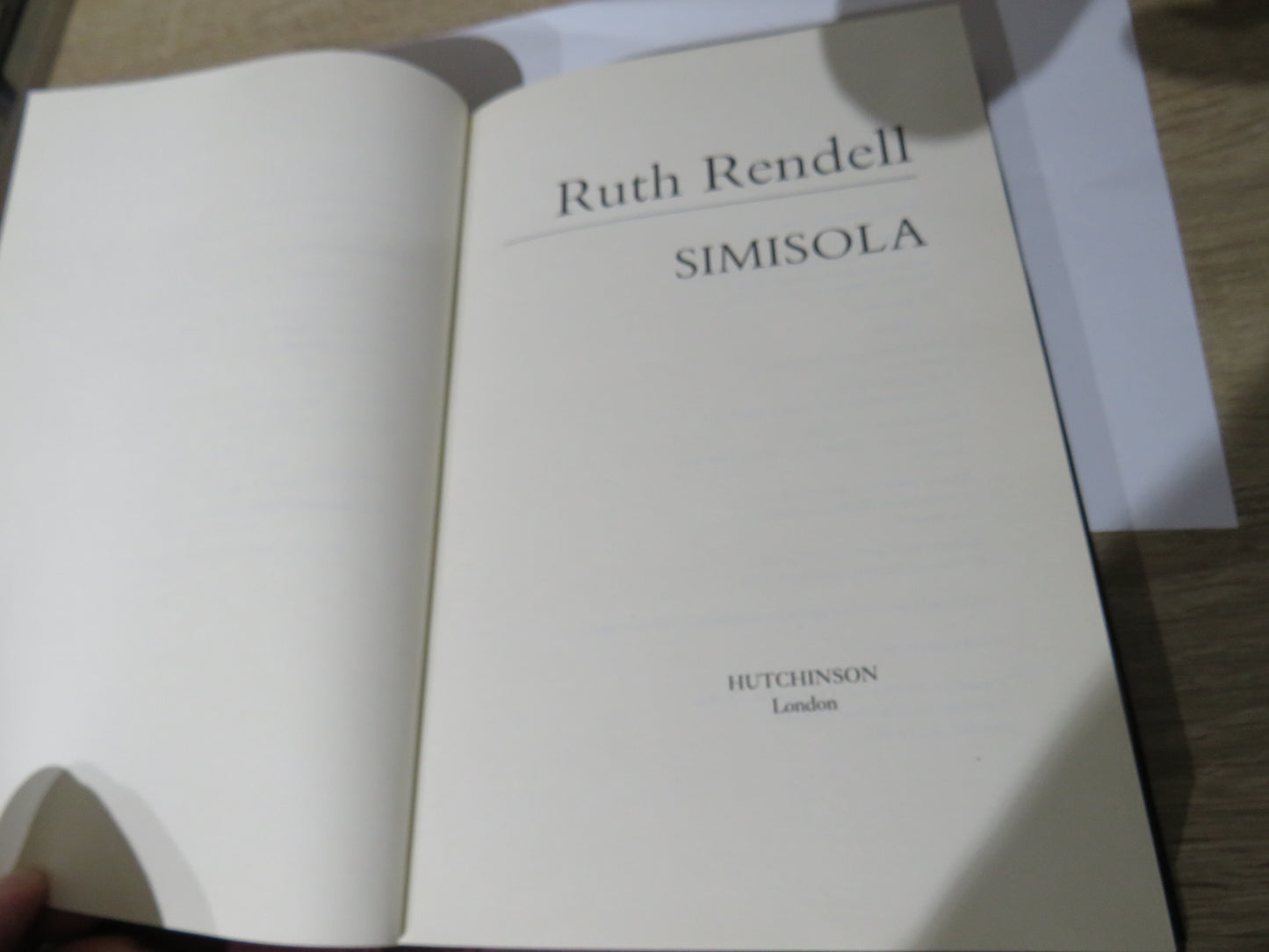 Simisola By Ruth Rendell 1994