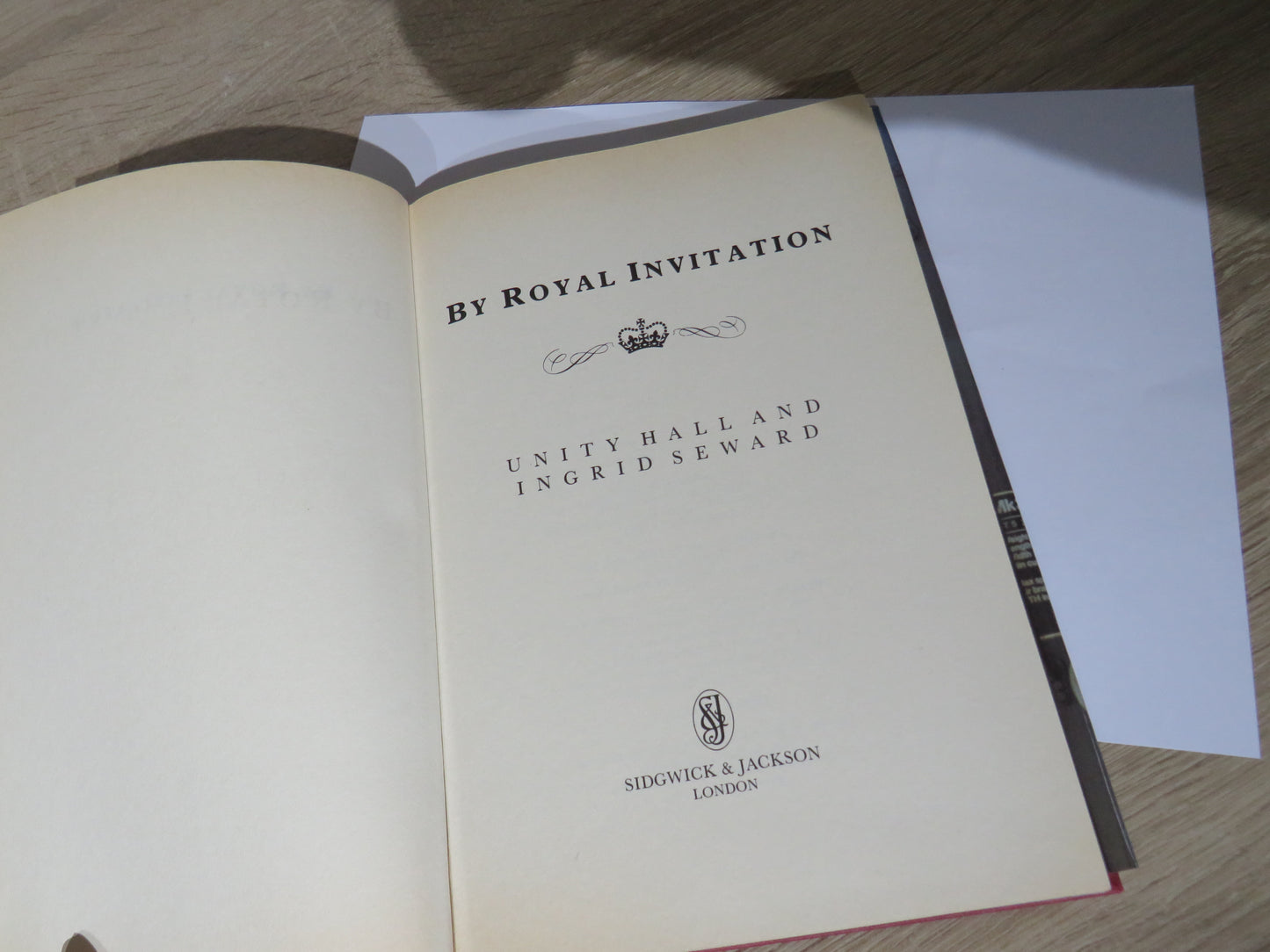 By Royal Invitation At Home With The Royal Family Unity Hall and Ingrid Seward 1988