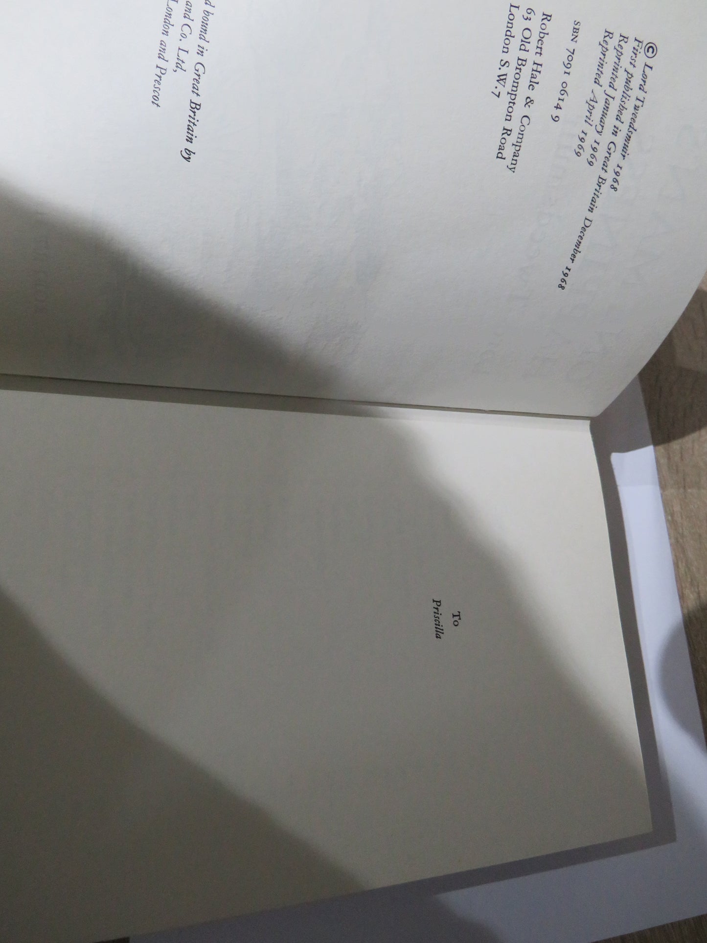 One Man's Happiness By Lord Tweedsmuir 1969