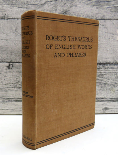 Roget's Thesaurus of English Words and Phrases (Vintage Reference Book, 1946) book front cover