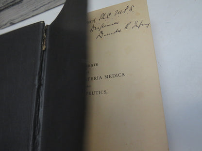 Elements of Pharmacy, Materia Medica, and Therapeutics by Sir William Whitla (Antique Medical Book,  book image 3