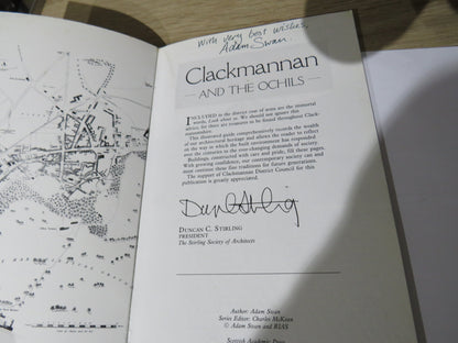 Clackmannan and the Ochils An Illustrated Architectural Guide By Adam Swan Author Signed 1987 book image 2