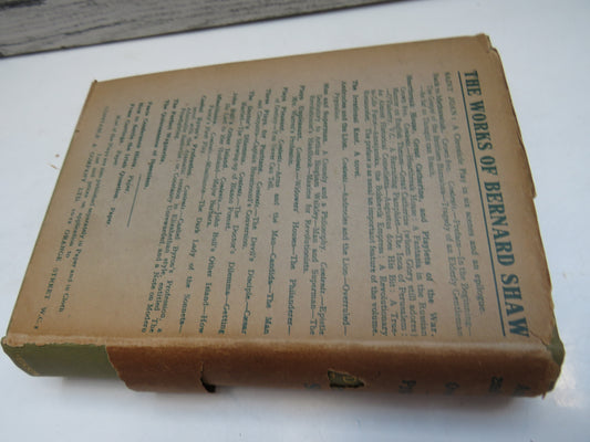 Androcles And The Lion, Overruled & Pygmalion by Bernard Shaw (Classic Drama Book, 1925)