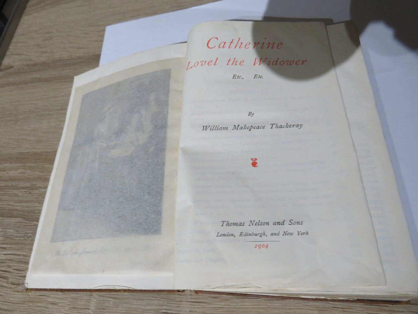 Catherine Lovel The Widower By William Makepeace Thackeray 1904