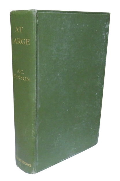 At Large By Arthur Christopher Benson 1908 book front cover