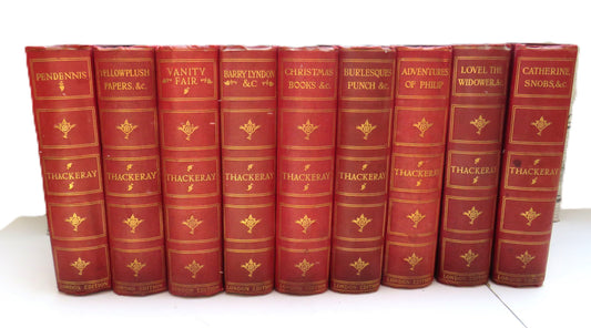 9 Volumes of The Works of William Makepeace Thackeray London Edition