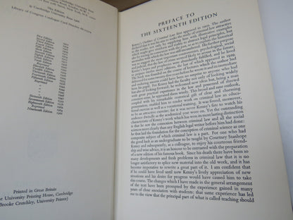 Kenny's Outlines of Criminal Law Nineteenth Edition 1966 By J.W. Cecil Turner book image 4