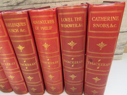 9 Volumes of The Works of William Makepeace Thackeray London Edition