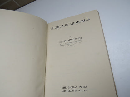 Highland Memories By Colin MacDonald 1949 1st Edition book image 4
