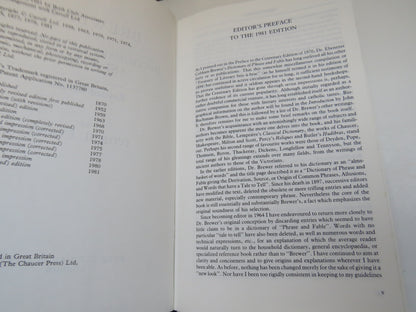 Brewer's Dictionary of Phrase and Fable Revised Edition By Ivor H. Evans 1981 book image 3