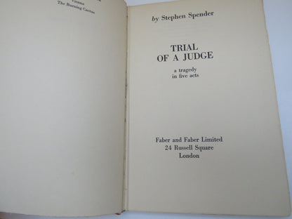 Trial of a Judge A Tragedy In Five Acts By Stephen Spender 1938 book image 3
