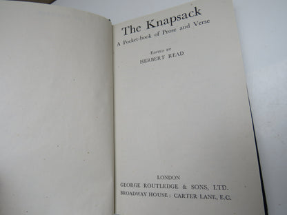 The Knapsack A Pocket-Book of Prose and Verse Edited By Herbert Read 1944 book image 3