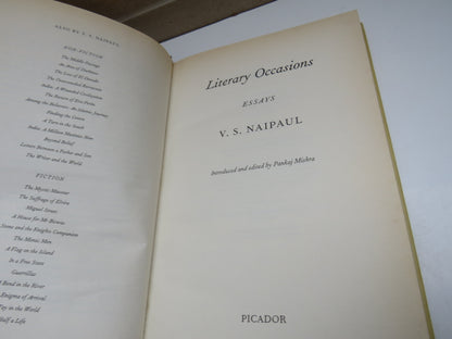 Literary Occasions Essays By V.S. Naipaul 2003 book image 3