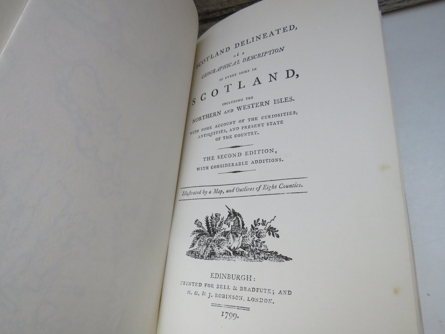 Scotland Delineated By R. Heron 1975 Facsimile of the Edinburgh Edition of 1799
