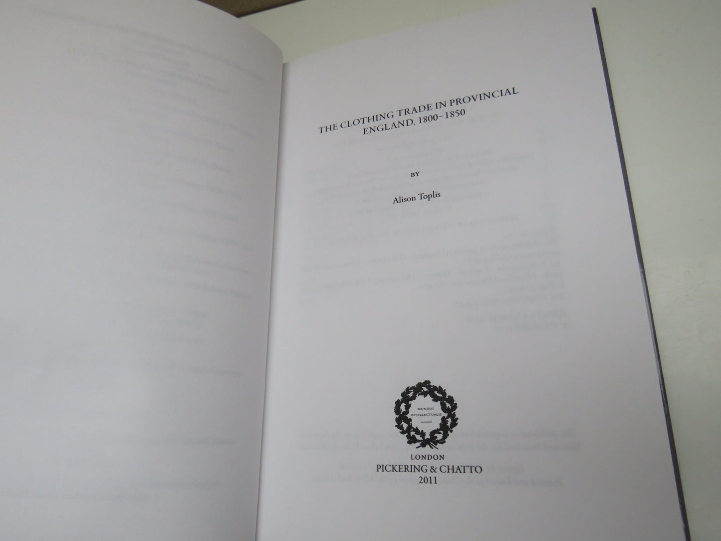 The Clothing Trade In Provincial England, 1800-1850 By Alison Toplis 2011