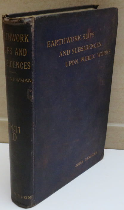 Earthwork Slips and Subsidences Upon Public Works by John Newman 1890 book image 2