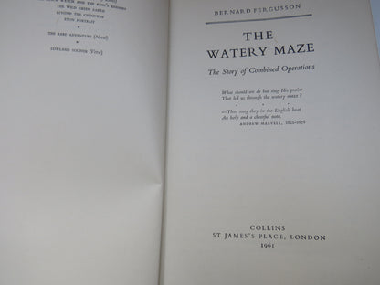 The Watery Maze The Story of Combined Operations By Bernard Fergusson 1961