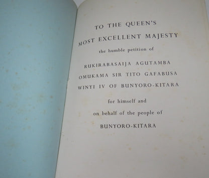 To The Queen's Most Excellent Majesty The Humble Petition Of Rukirabasaija Agutamba Omukama Sir Tito book image 3