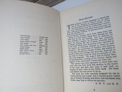 Two-Minute Bible Readings For Use In Open School and At Other Short Services 1951