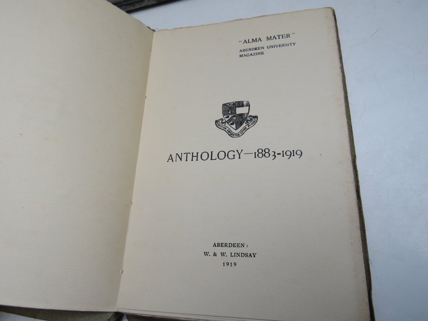 Alma Mater Anthology 1883 to 1919, Aberdeen University Magazine, 1919