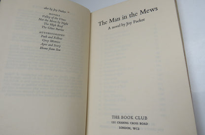 The Man in the Mews A Novel By Joy Packer 1964 book image 3