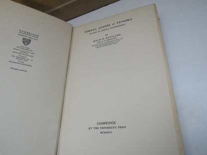 Forest, Steppe & Tundra Studies In Animal Enviroment by Maud D. Haviland 1926 book image 4
