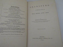 Load image into Gallery viewer, Shakspere A Critical Study of His Mind and Art By Edward Dowden 1892 - Shakespeare
