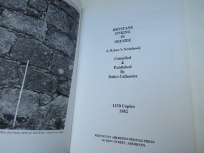 Drytane Dyking In Deeside A Dyker's Notebook Compiled & Published By Robin Callander 1982