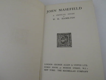 John Masefield A Critical Study By W.H. Hamilton 1922 1st Edition book image 3