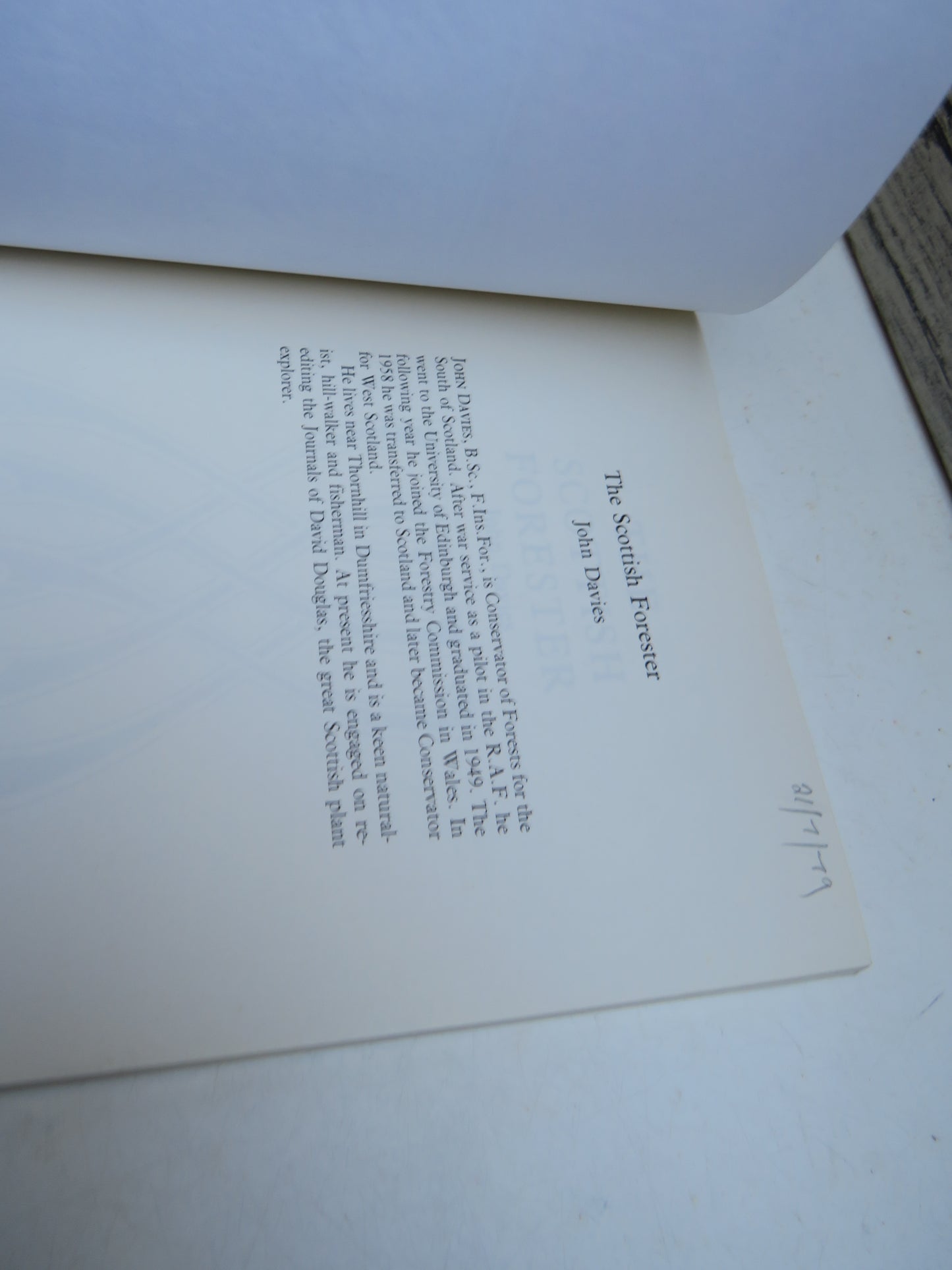 The Scottish Forester By John Davies 1979
