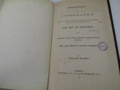 Shakspere and Typography The Art of Printing Also Remarks Upon Some Common Typographical Errors By W book image 4
